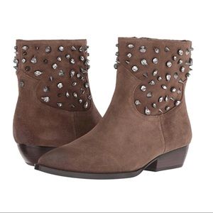 NWOT Sam Edelman Avril Dark Taupe Suede Bootie